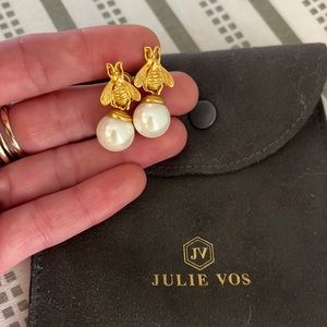 Julie vos bee pearl drop earrings